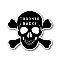 "Toronto Hacks" Skull Sticker (3"x4")